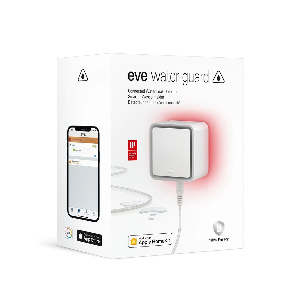 Eve Water Guard - Détecteur de fuite d'eau connecté avec technologie Apple HomeKit