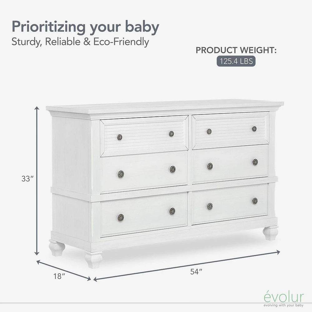 Evolur Signature Cape May Double Commode, Modèle #896-WW