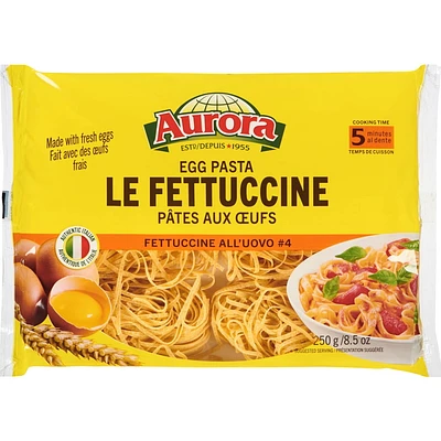 Aurora Le Fettuccine Egg Pasta #4 250GR Allergens Not Contained, 250 GR