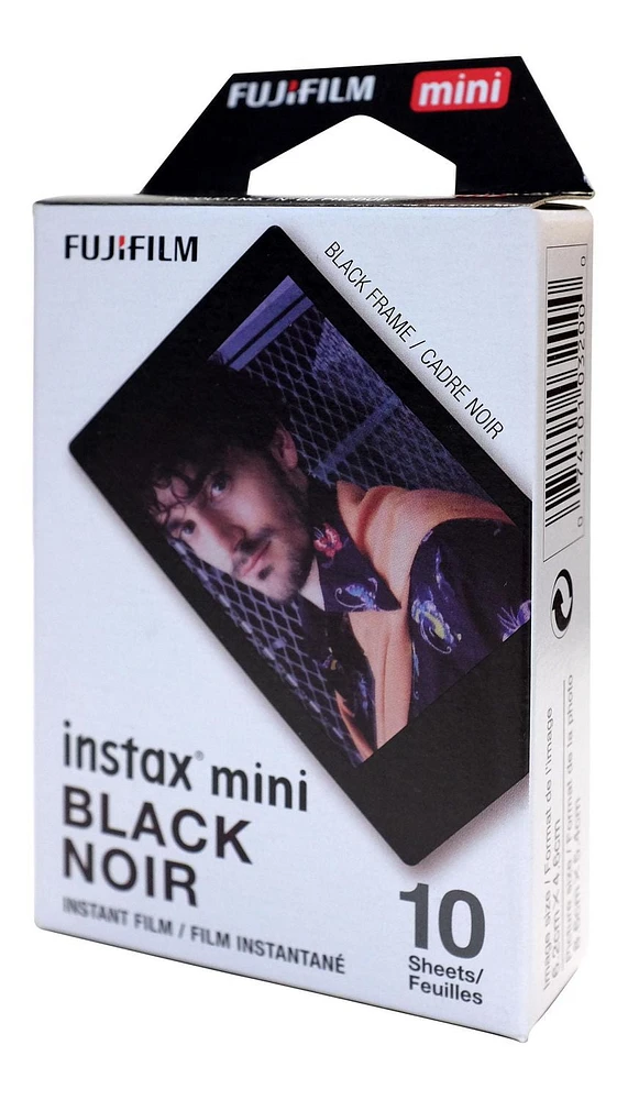 Fujifilm Instax Mini Film -Black - 10 Sheets, Instax Mini Film 10 Sheets