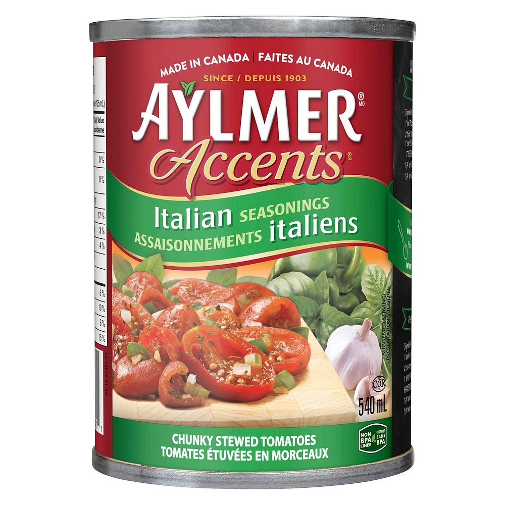 Aylmer Accents Tomatoes, Italian Stewed, 540 ml