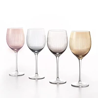 Rainbow Glo Verres à vin colorés  470 ml, lot de 4