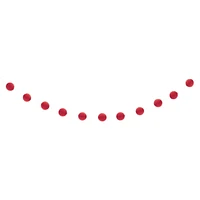 Guirlande de boule de papier de soie rouge, 7 pi La guirlande de fête mesure 7 pi