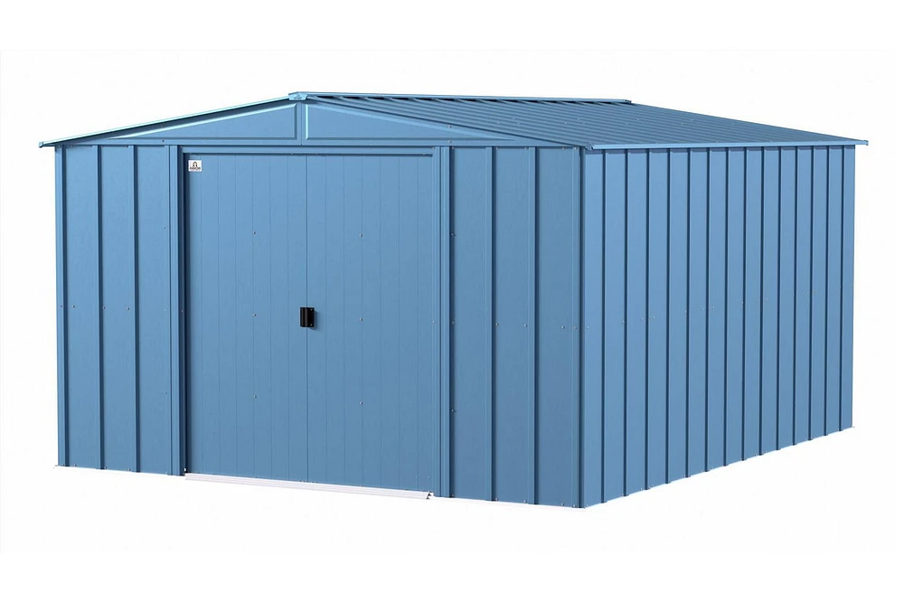 Arrow Abri de rangement classique en acier, 10 x 12, bleu gris