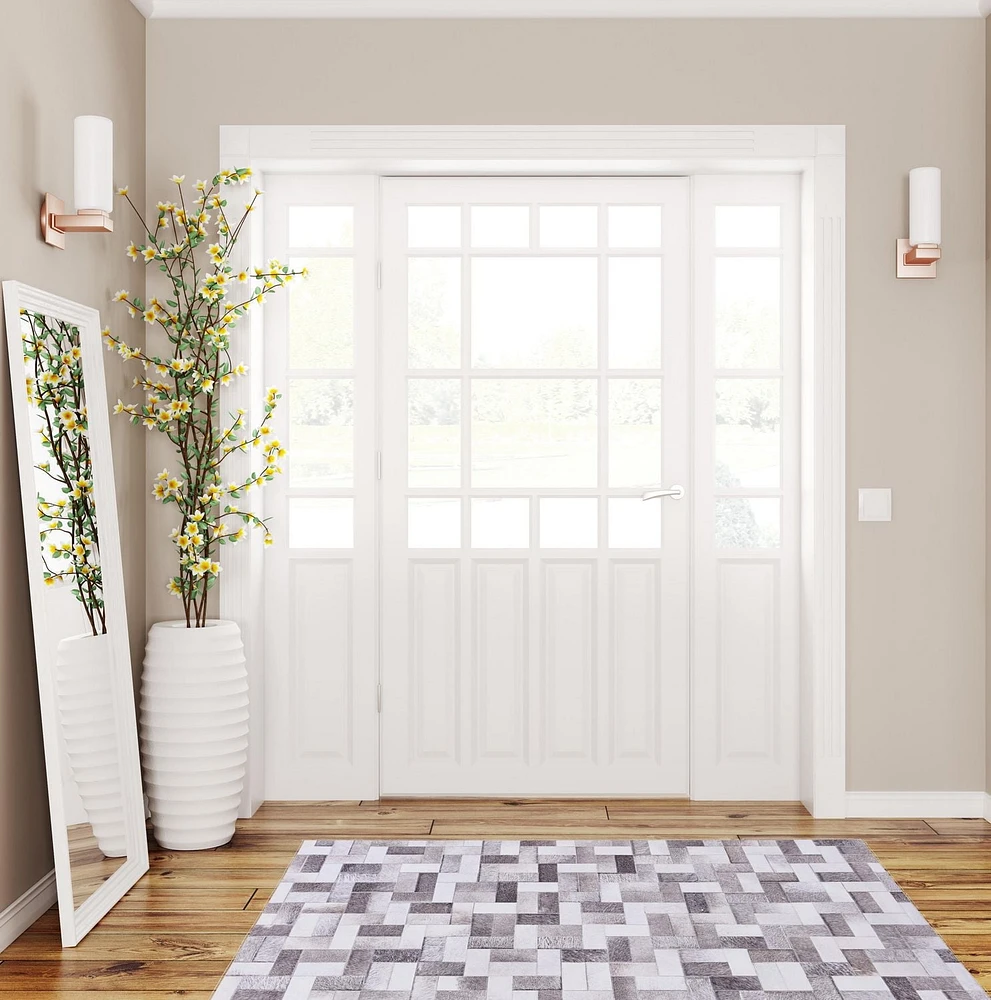 Tapis d'appoint Laredo Burke gris & ivoire de 3 pi x 5 pi