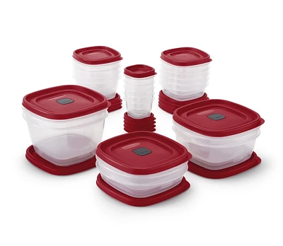 Rubbermaid EasyFindLids Food Storage Containers, 40-Piece Set, Assorted Sizes