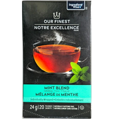 Our Finest Mint Blend Herbal Tea, 24 g, 20 tea bags