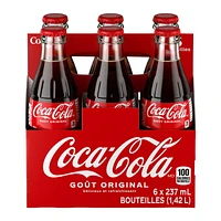 Coca-Cola 237mL Glass Bottles, 6 Pack, 4 x 237 mL