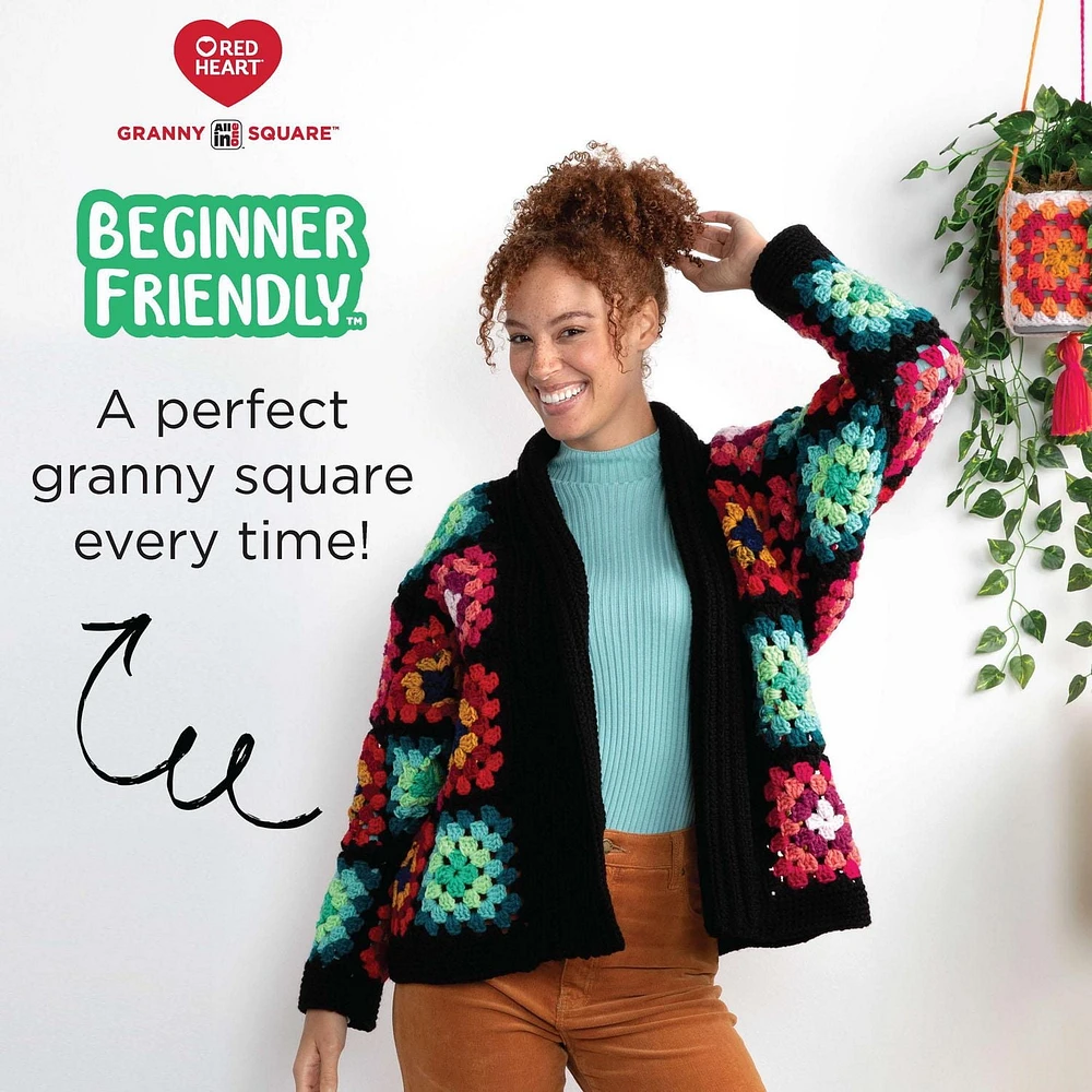 Red Heart All In One Granny Square Fil (250g/8.8oz) Red Heart Granny Square 250g