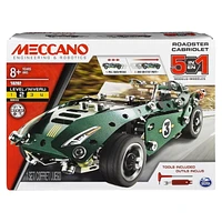 Meccano – Cabriolet à construire 5 en 1 de la gamme S.T.I.M avec roues et pièces mobiles