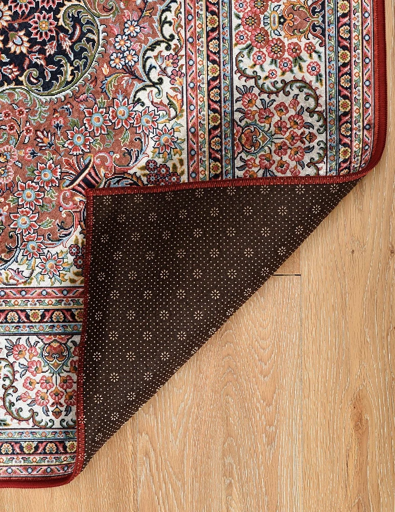 Tapis Emerald Myer ivoire & or de 6 pi 7 po x 9 pi 7 po