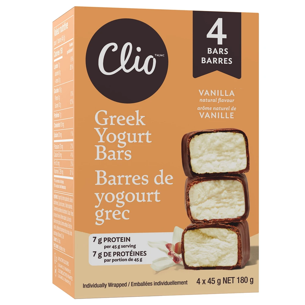 CLIO 4PK VANILLA, Greek Yogurt Bar Vanilla