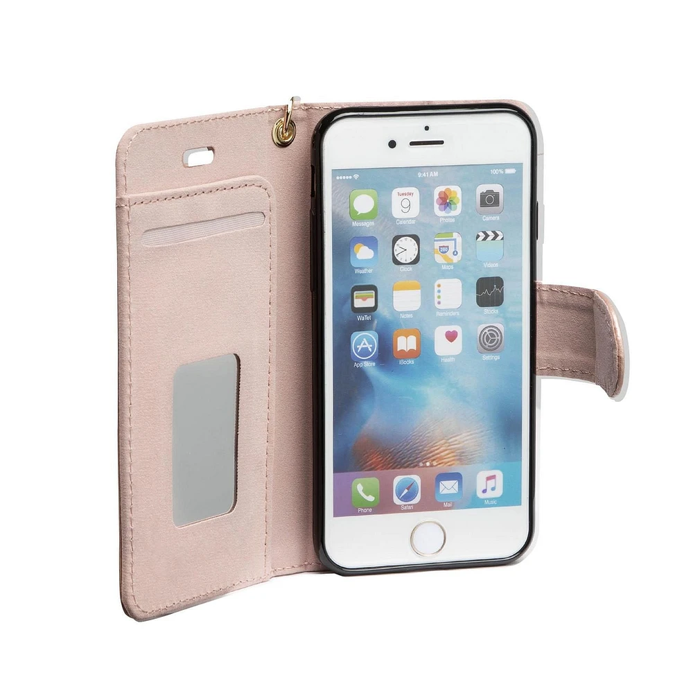 blackweb Etui Portefeuille avec Bracelet pour iPhone 7/8