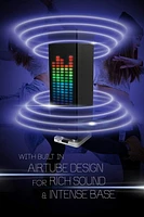 Sharper Image Table Top Tower Speaker with LED Light Display