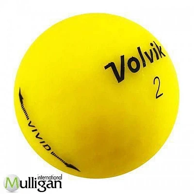 Mulligan - 12 balles de golf récupérées Volvik Vivid 5A, Jaune