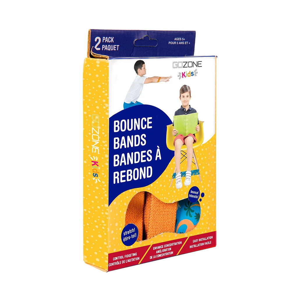 Bandes de rebond imprimées avec dinosaures lumière de Noël GoZone Kids – Bleu/orange
