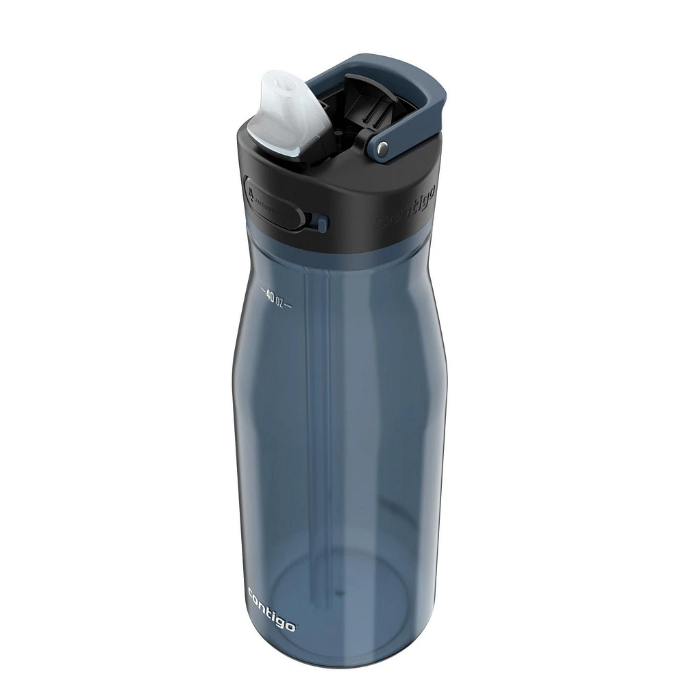 Contigo Ashland 2.0 Leak-Proof Water Bottle with Straw and Carry Handle, BPA-Free, Dishwasher Safe, Blueberry, 40 oz (1.8 l)