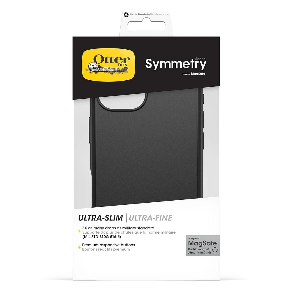 OtterBox Symmetry MagSafe Case Black for iPhone 16, OtterBox Cases