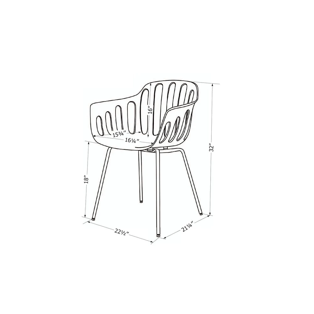 Ensemble de 2 chaises avec accoudoirs de la collection Flam South Shore