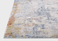 Venita Cream and Blue Woven Area Rug