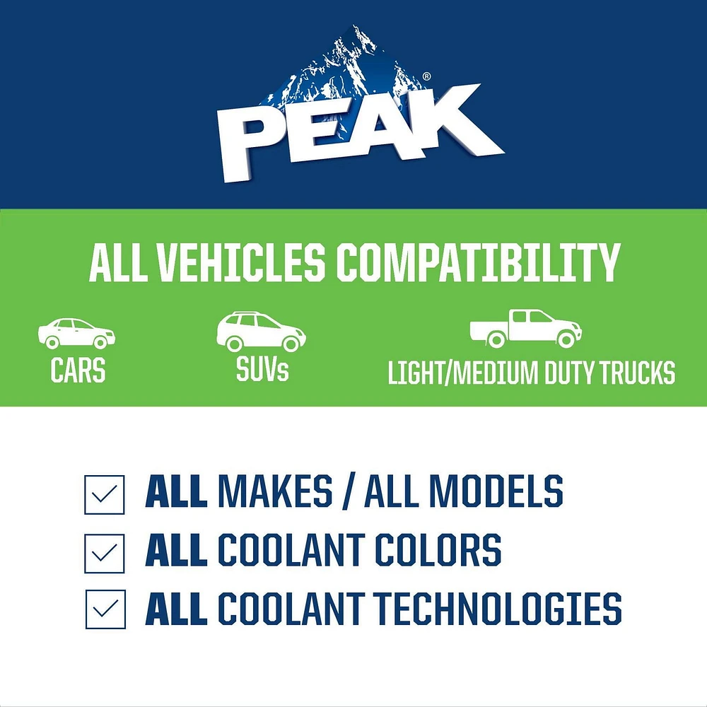 PEAK Vert Antigel 50/50 Mix, 3.78 Liters PEAK Vert 50/50 AFC