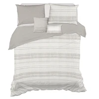 Safdie & Co. Clipped Jacquard Comforter Set 5PC - Linden Double Queen