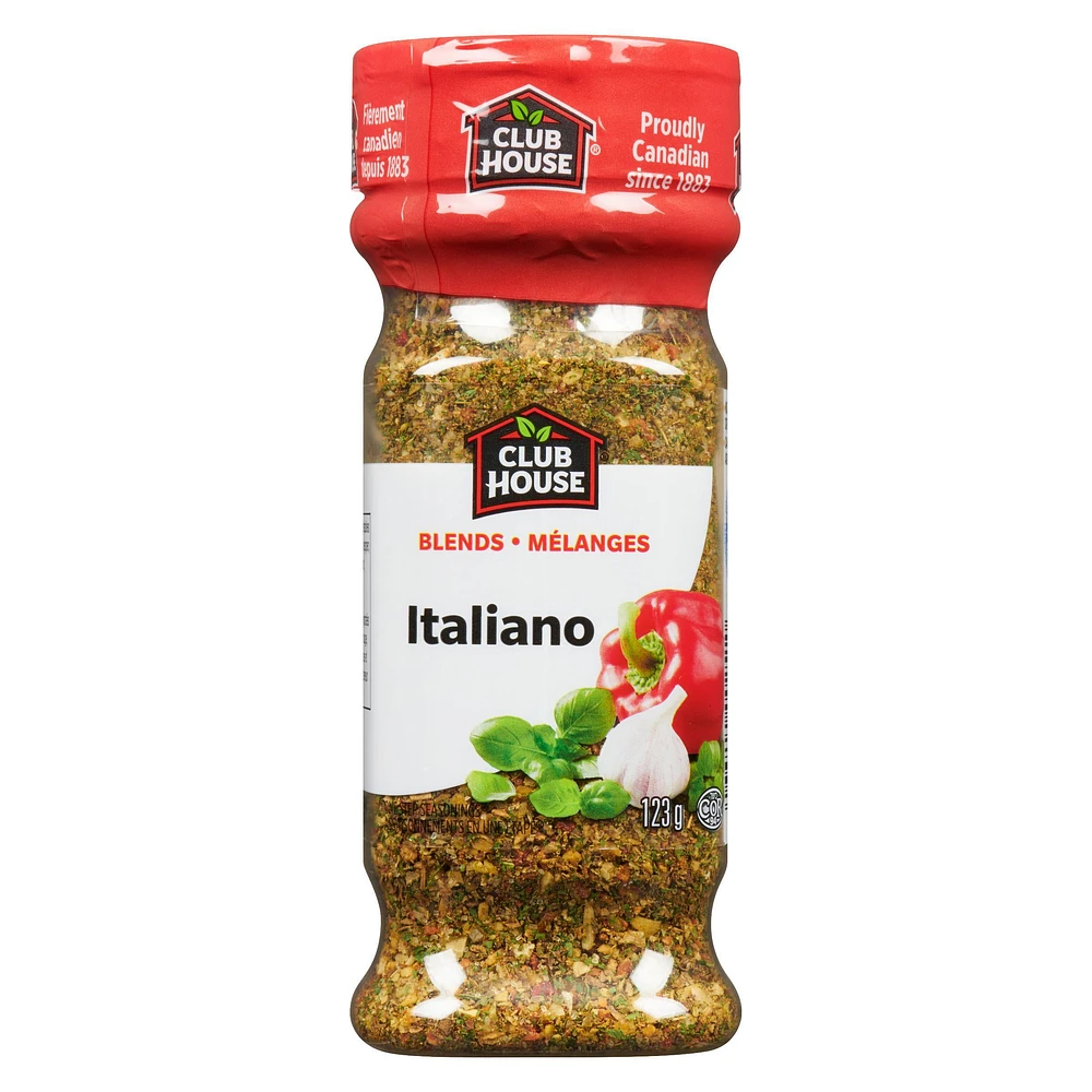 Club House, Herbes et épices naturelles de qualité, Mélange Signature, Italiano, 123g 123 g