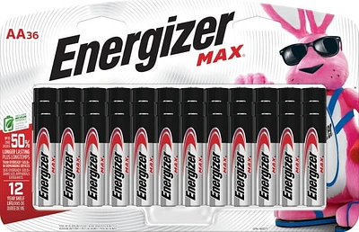 36 pack of Energizer MAX AA Alkaline Batteries, Double A Batteries