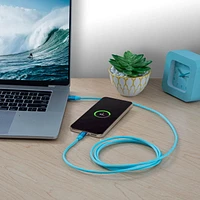 Câble en tissu Merkury Charge + Sync USB-A vers USB-C, câble en tissu USB-A vers USB-C Câble en tissu USB-A vers USB-C de 6 pieds