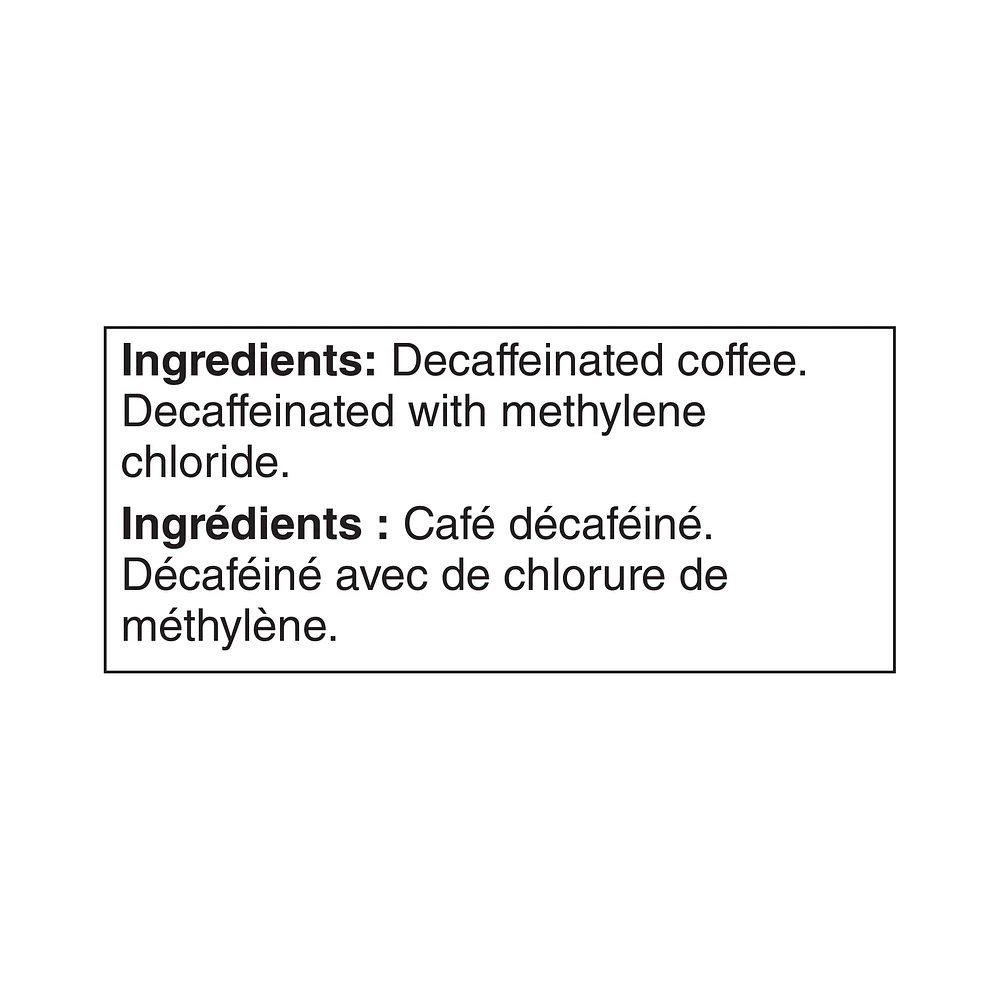 Café moulu décaféiné Great Value