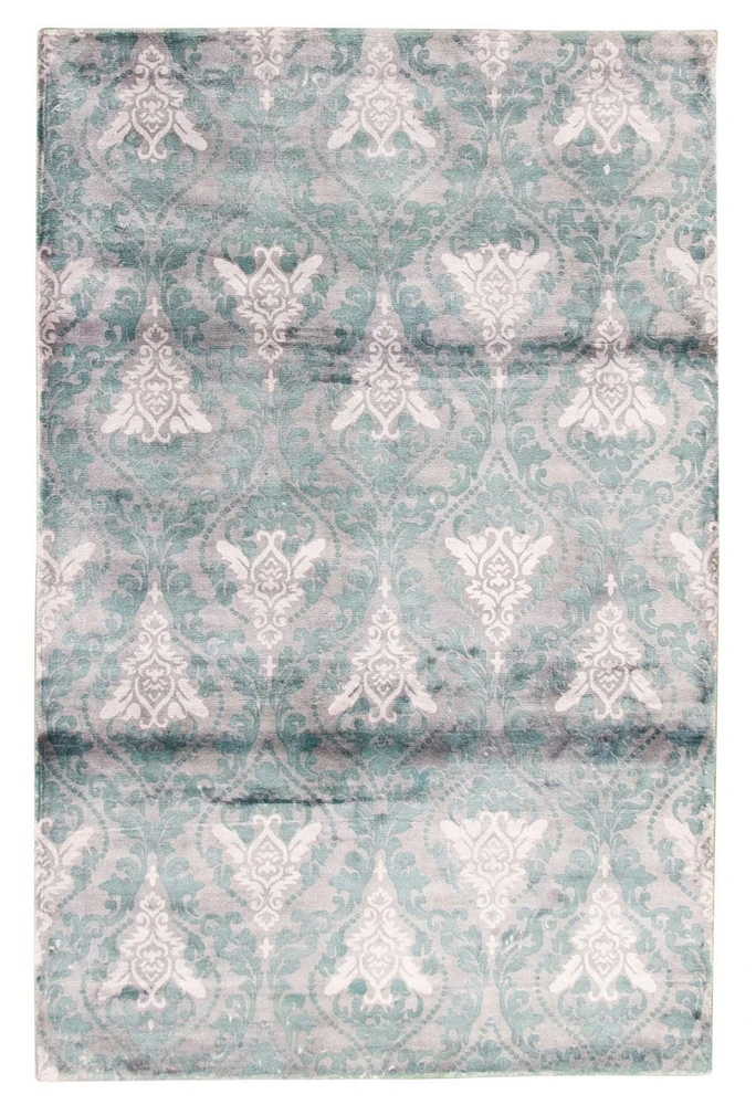 ECARPETGALLERY 5'0" x 8'0"  Transitional Galleria Hand Loomed Area Rug for Living Room, Dining Room and Bedroom in Grey