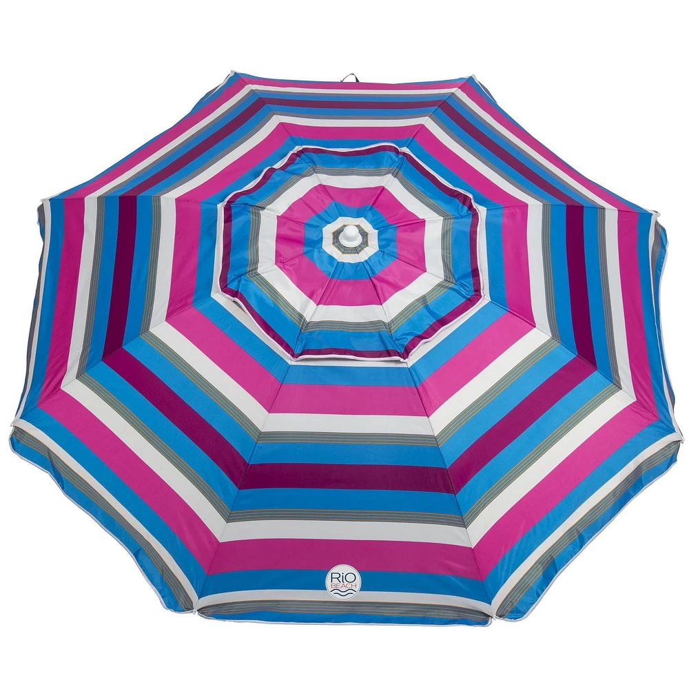 Parasol de 2,13 m (7 pi) avec ancrage de plage Rio Beach