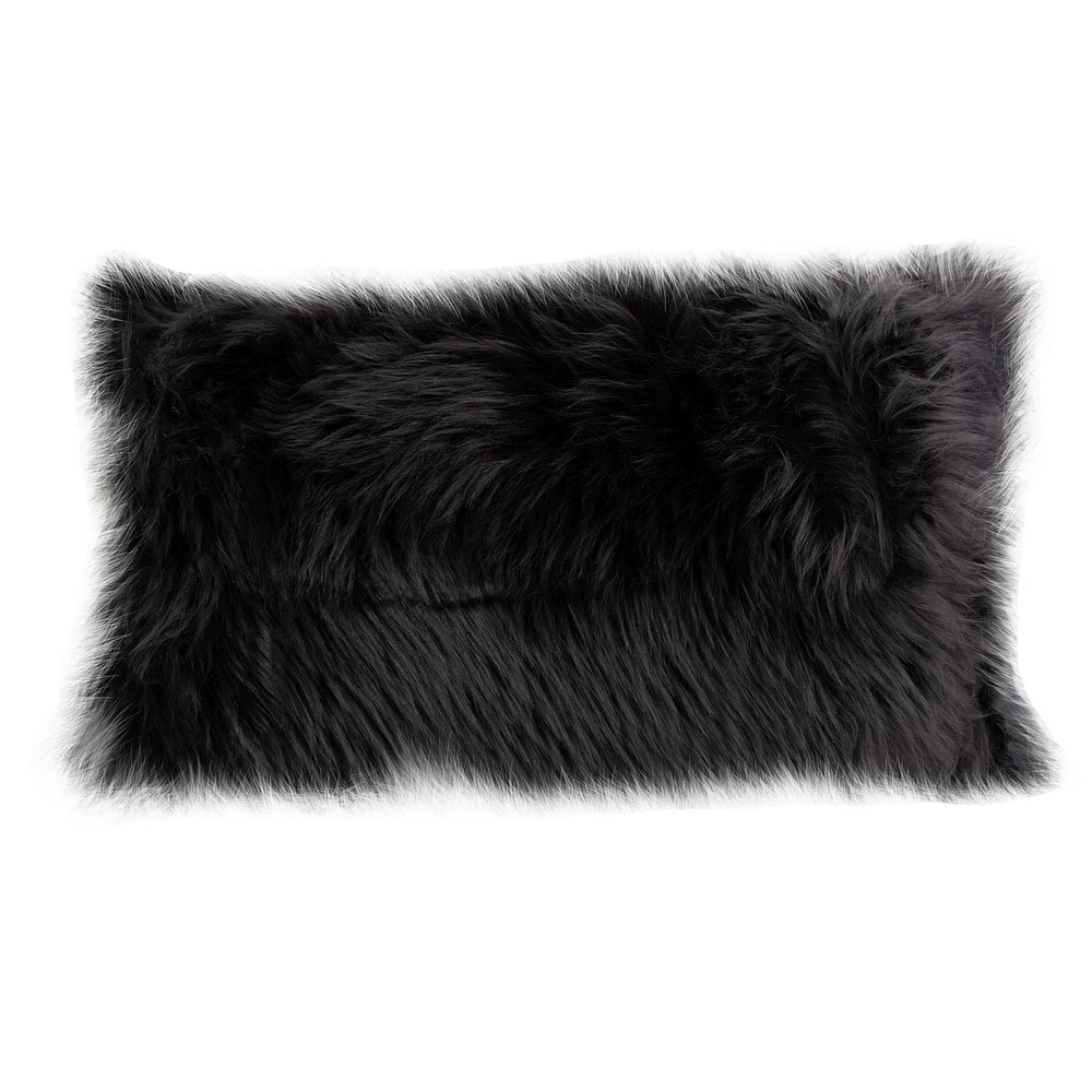 Gouchee Home Edinburgh Coussin en Fausse Fourrure 12 x 20 po Ensemble de 2