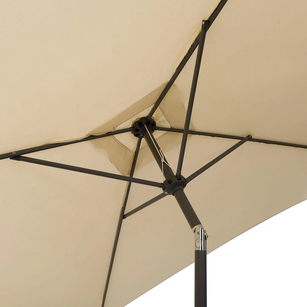 Parasol d'extérieur inclinable en tissu durable de 2 m x 2 m avec cadre en acier CorLiving