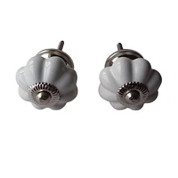 IH Casa Decor Décorative En Céramique Bouton De 2 Blanc - Ensemble De 3