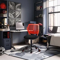 Homy Casa Task Chair - Adjustable Height with Breathable Ergonomics Backrest Upholstery for Student Teen