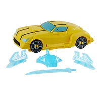 Transformers Toys Bumblebee Cyberverse Adventures Dinobots Unite Roll N’ Change Bumblebee Push-to-Convert Action Figure, 6 and Up, 10-inch