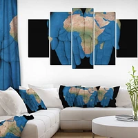 Design Art Carte Africaine Dans Nos Mains Art Sur Toile