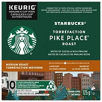 STARBUCKS® Pike Place® Roast Medium Roast Ground Coffee K-Cup® Pods 10 ct Box, 10 EA