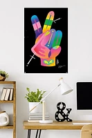 Jason Naylor - Peace Sign Hand Wall Poster, 22.375" x 34"