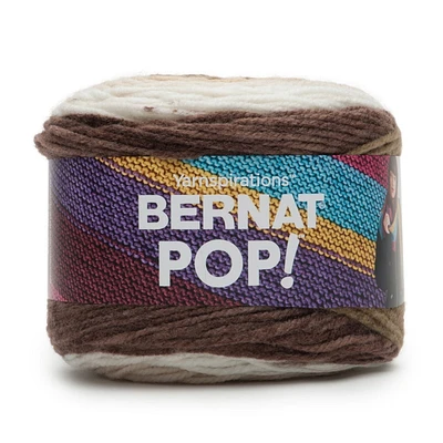 Bernat® Pop!™ Yarn, Acrylic #4 Medium, 5oz/140g, 280 Yards Unique self-striping yarn