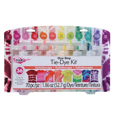 Tulip One-Step Tie-Dye 12 Color Kit - Kaleidoscope, 12 Color Tie-Dye Kit