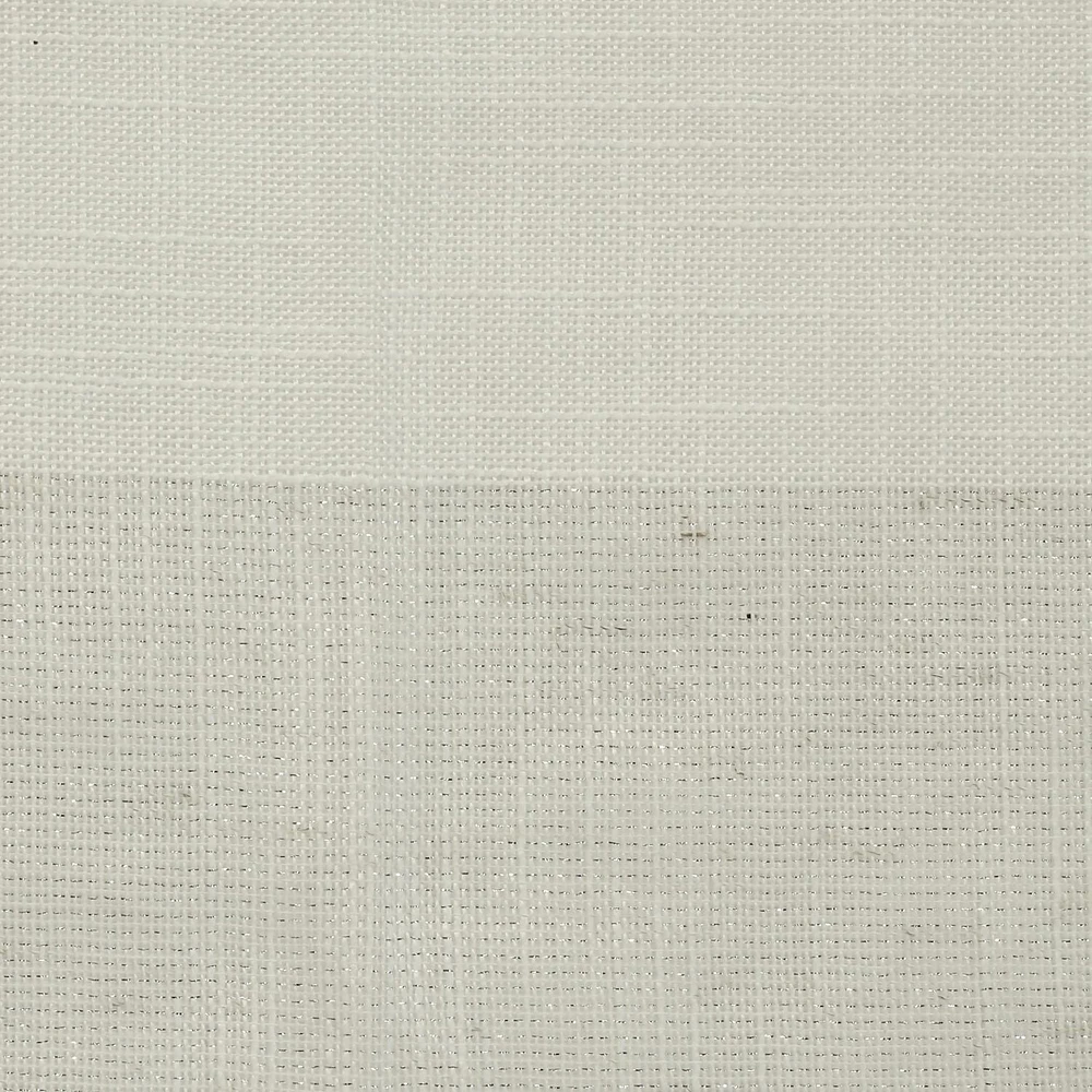 Loft Living Petoskey, filtrant la lumière panneau de rideau à œillets en faux lin à rayures métalliques 52" x 84", gris ivoire