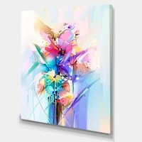 Designart Fleurs printanières colorées abstraites Art mural sur toile
