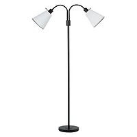 hometrends 2-Light Floor Lamp, 66 in; black finish