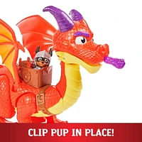 PAW Patrol, Figurines articulées Rescue Knights Sparks the Dragon avec super ailes et chiot Claw, jouets pour les enfants à partir de 3 ans