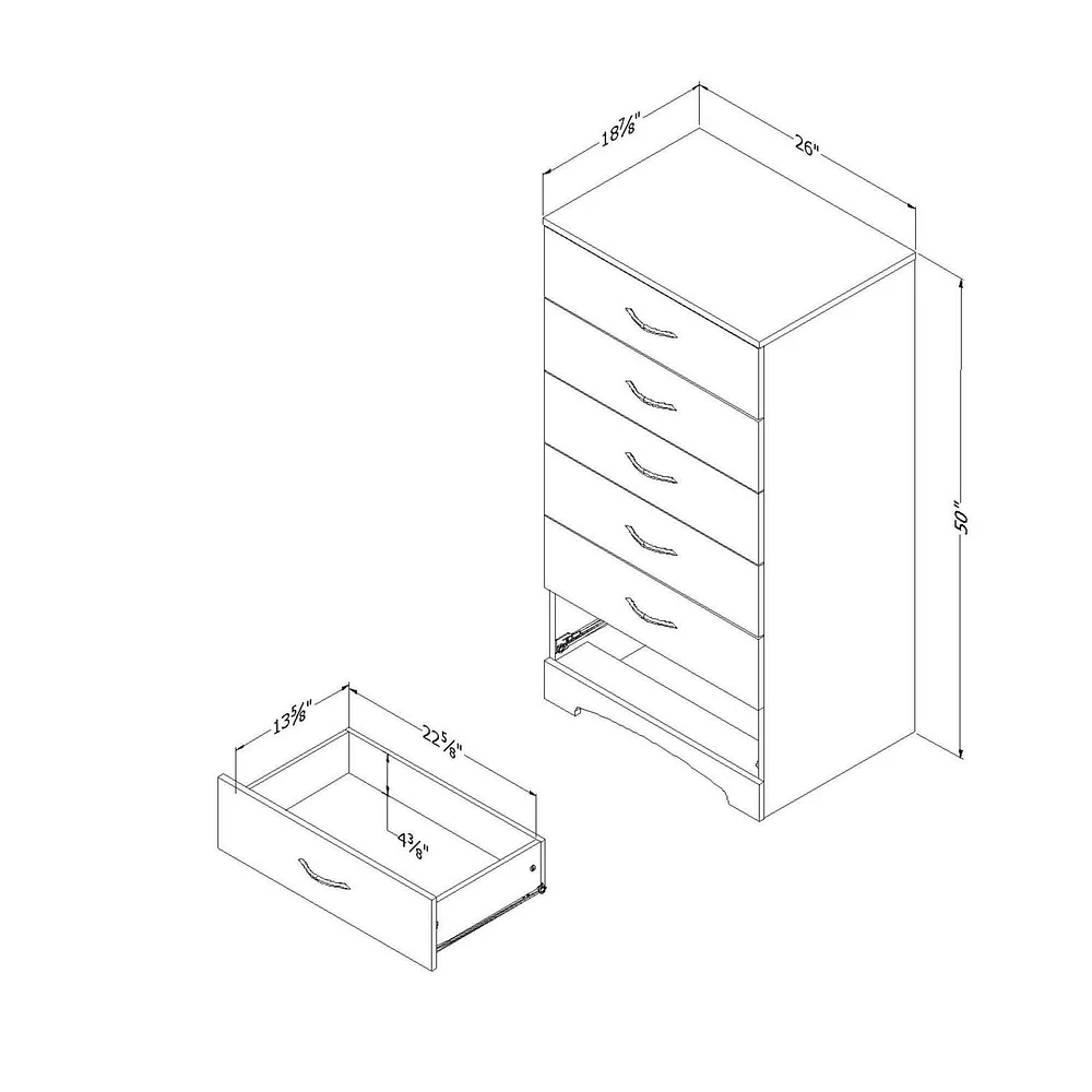 South Shore Soho 6-Drawer Chest