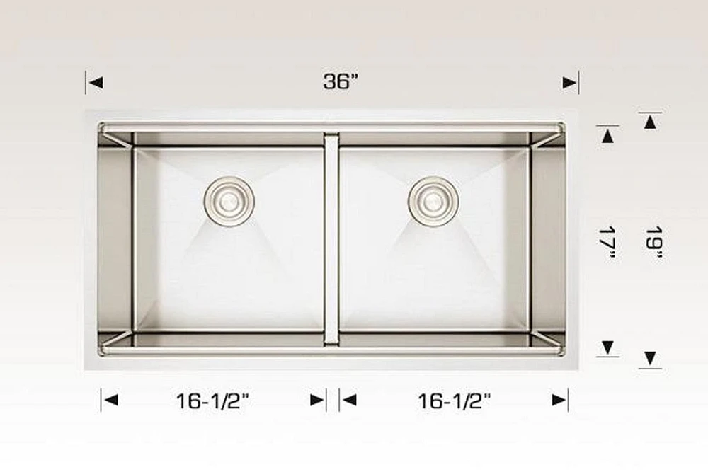 American Imaginations 36-in. W CSA Approved Stainless Steel Kitchen Sink With 1 Bowl And 16 Gauge AI-29287