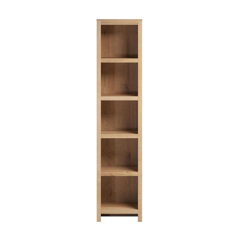 Prepac Moda 5 Shelves Bookcase Natural Oak