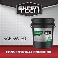 SuperTech Conventional SAE 5W-30 18.9L Pail, Protects against engine wear